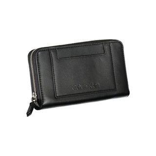 Cartera de poliéster negra para mujer