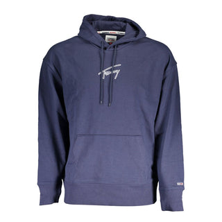 Sudadera con capucha para hombre azul de algodón