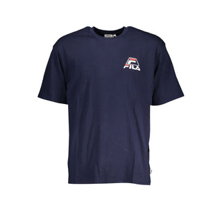 Camiseta de algodón azul para hombre