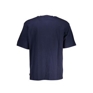 Camiseta de algodón azul para hombre