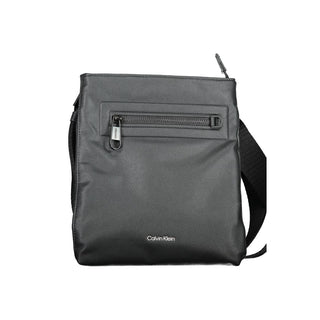 Bolso de hombro negro de poliéster para hombre
