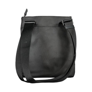 Bolso de hombro negro de poliéster para hombre