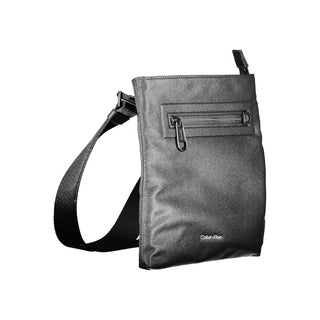 Bolso de hombro negro de poliéster para hombre