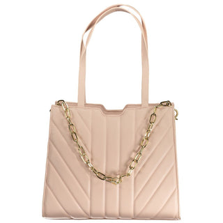 Rosa Polyurethan-Damenhandtasche