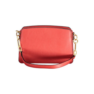 Rosso Poliuretano Damenhandtasche mit verstellbarem Schulterriemen