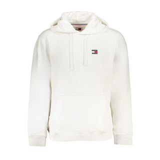 Weißer Herren-Kapuzenpullover aus Baumwolle