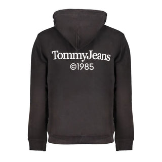 Schwarzer Baumwoll-Herren-Kapuzenpullover