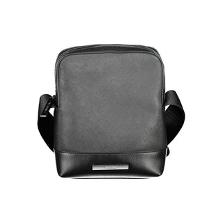 Bolso de hombro para hombre de poliéster negro