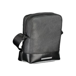 Bolso de hombro para hombre de poliéster negro