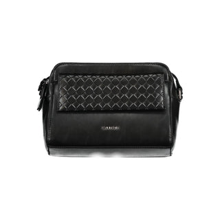 Schwarze Polyester-Umhängetasche für Damen