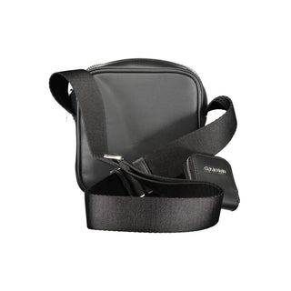 Schwarze Herren-Schultertasche aus Polyurethan