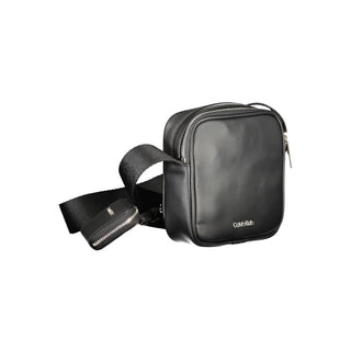 Schwarze Herren-Schultertasche aus Polyurethan