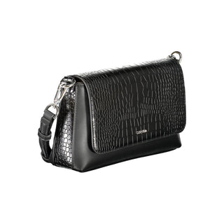 Black Polyurethane Women Handbag