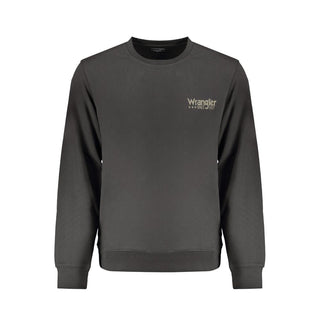 Black Cotton Men Sweatshirt