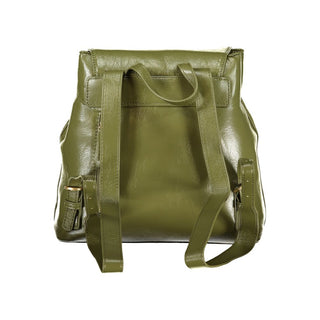 Grüner Damenrucksack aus Polyurethan