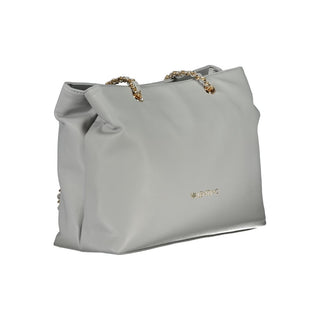 Graue Damenhandtasche aus Polyurethan