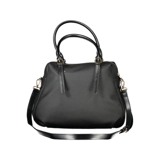 Bolso de poliuretano negro para mujer
