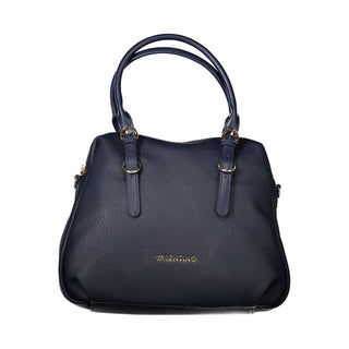 Blue Polyurethane Women's Bag