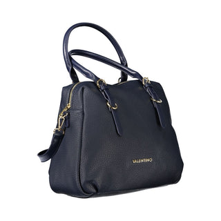 Blue Polyurethane Women's Bag