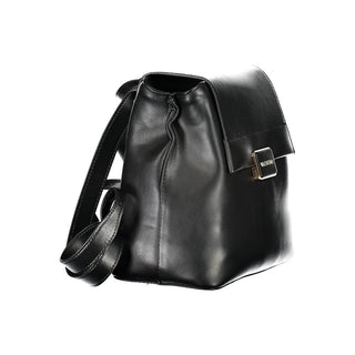 Black Polyurethane Women's Backpack