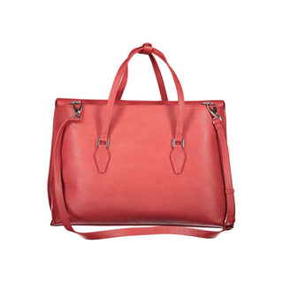 Red Polyurethane Women's Bag