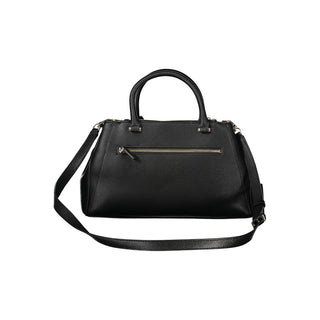 Schwarze Damenhandtasche aus Polyurethan