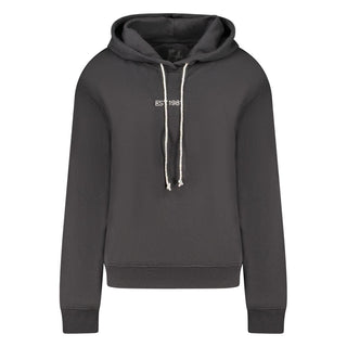 Schwarzes Baumwoll-Sweatshirt für Damen