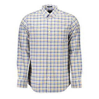 Camisa amarilla de algodón para hombre
