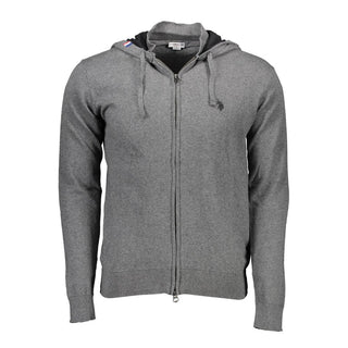 Grauer Baumwollpullover für Herren