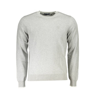 Grauer Herrenpullover aus Bio-Baumwolle