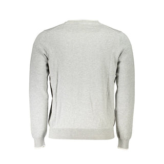 Grauer Herrenpullover aus Bio-Baumwolle