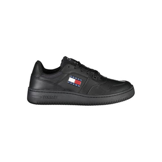 Schwarze Leder-Sneaker für Damen