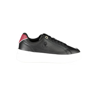Schwarze Leder-Sneaker für Damen