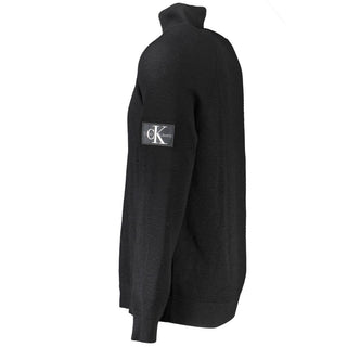 Black Wool Mens Sweater