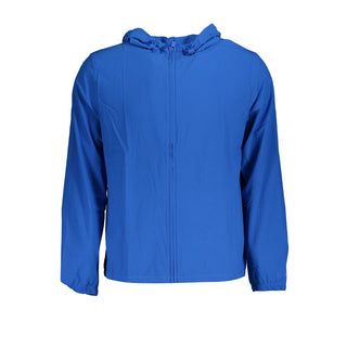Blaue Sportjacke für Herren aus Polyester