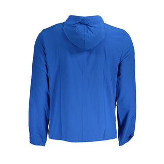 Blaue Sportjacke für Herren aus Polyester