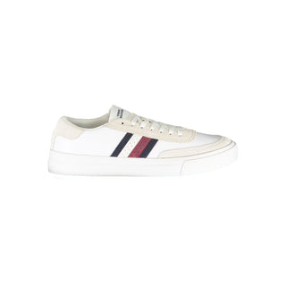 Zapatilla para hombre de cuero blanco