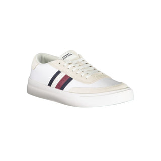 Zapatilla para hombre de cuero blanco