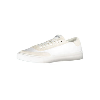 Zapatilla para hombre de cuero blanco