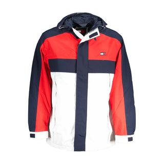 Blaue Polyamid-Herrenjacke