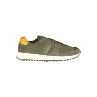 Zapatilla de hombre verde de poliéster