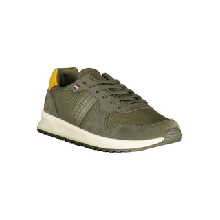 Zapatilla de hombre verde de poliéster