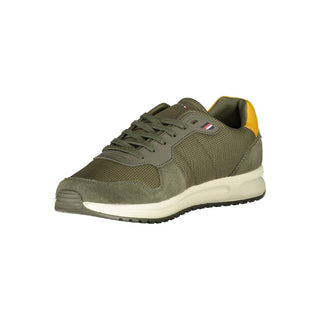 Zapatilla de hombre verde de poliéster