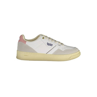 White Polyurethane Women Sneaker