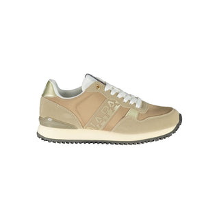 Beige Damen-Sneaker aus Polyester