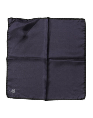 Pañuelo cuadrado de seda azul DG Crown para hombre