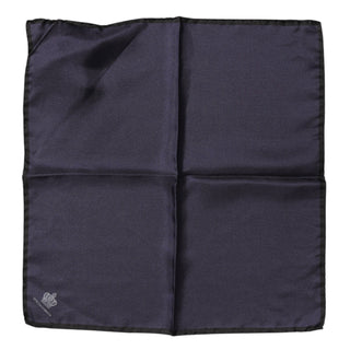 Pañuelo cuadrado de seda azul DG Crown para hombre
