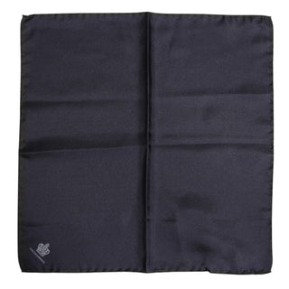 Blue DG Crown Silk Square Men Foulard Scarf