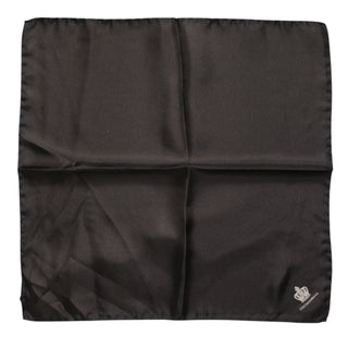 Brown DG Crown Silk Square Men Foulard Scarf