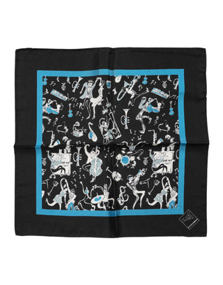 Black Jazz Club Seidenschal Herren Foulard Tuch